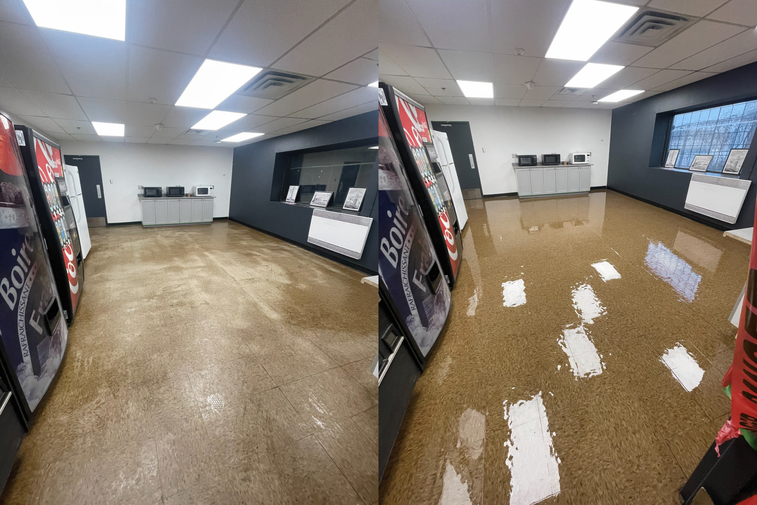 Professional wax treatment leaving floors gleaming and well-protected