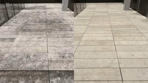 Commercial space after renovation final cleaning