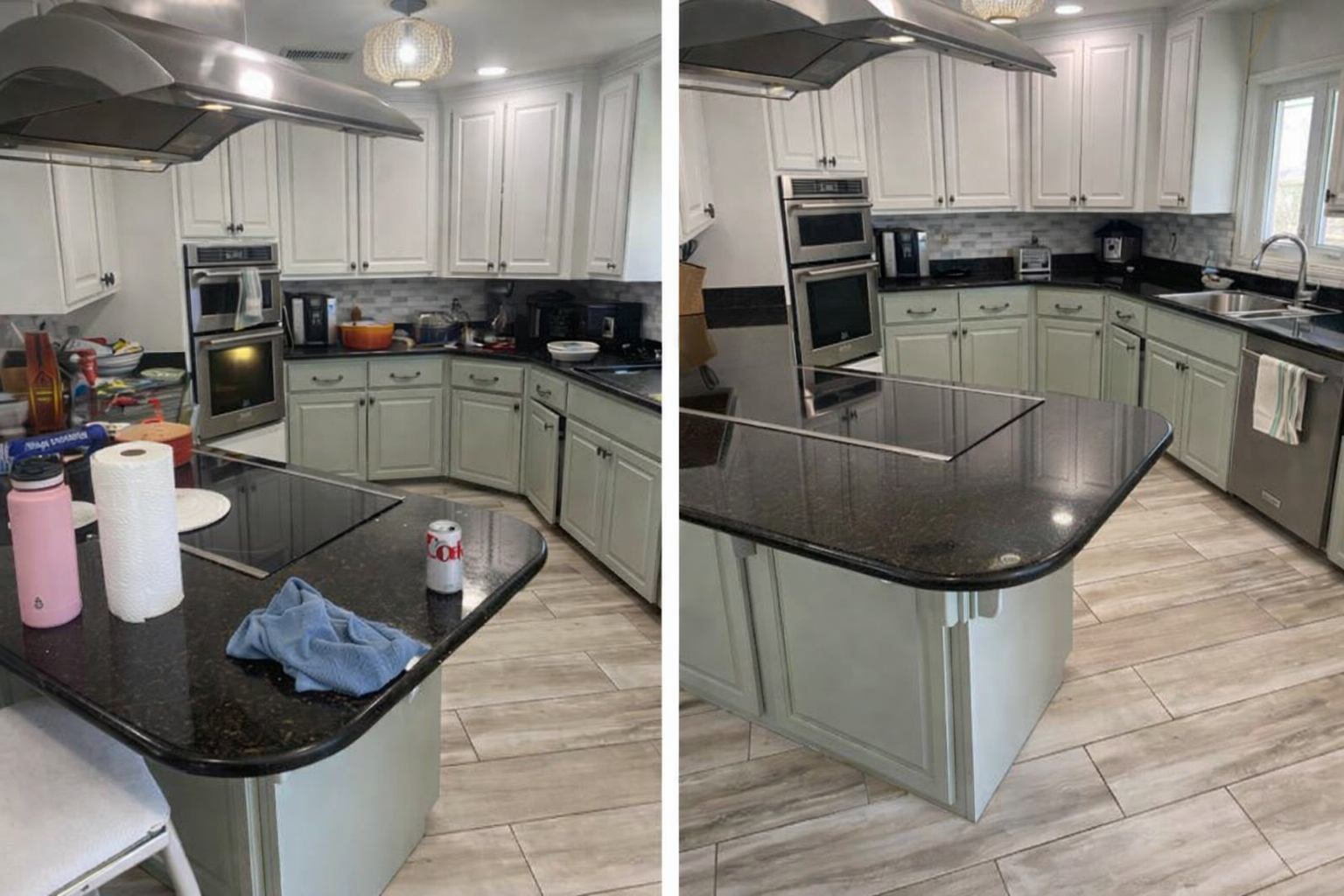 Deep cleaned kitchen and bathroom — grease, limescale and grime fully eliminated